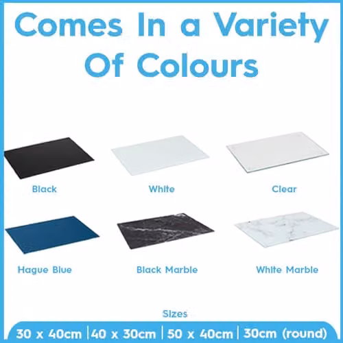 Harbour Housewares Rectangular Glass Chopping Board in Black, W: 30.5 cm, D: 20 cm – 5