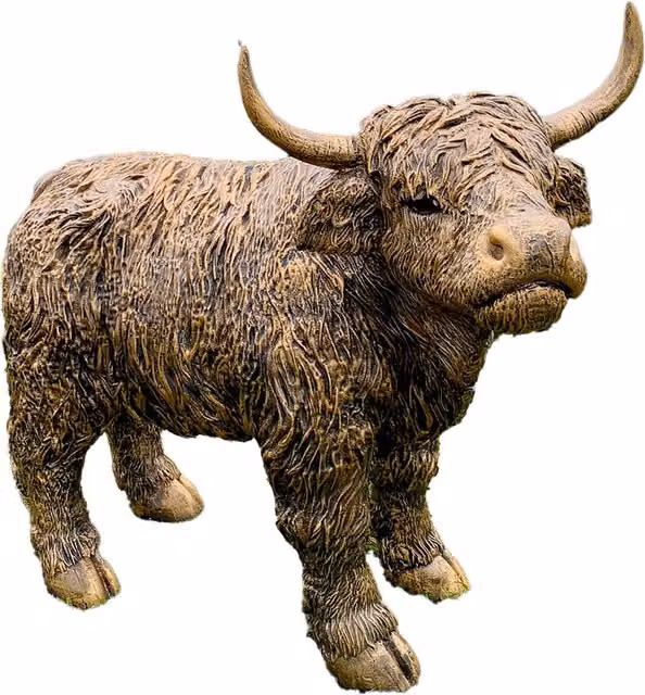 Ornate Collection Rustic Brown Highland Cow Tabletop Ornament