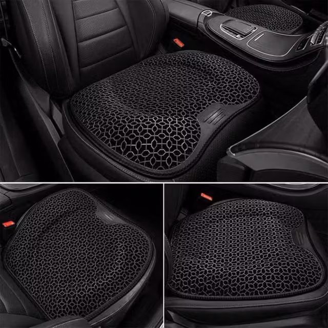 Quipulse Breathable Gel Honeycomb Cooling Seat Cushion in Black