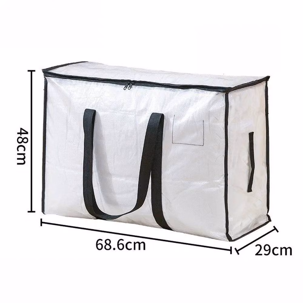 EONLION 4 Pack 90L Moving Storage Bags in White, Open Weave Underbed Design, W: 50 cm, D: 50 cm, H: 50 cm – 2