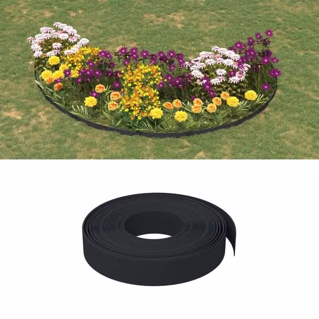 Berkfield Home Garden Edgings, 3 Pack, Black Polyethylene – 1