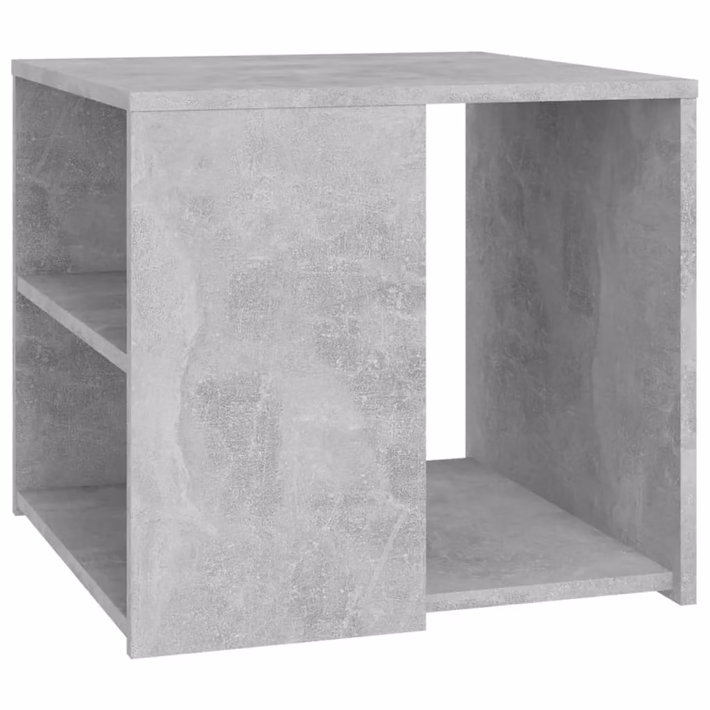 Berkfield Home Modern Square Side Table in Grey Composite Wood, W/D/H: 50 x 50 x 45 cm – 2