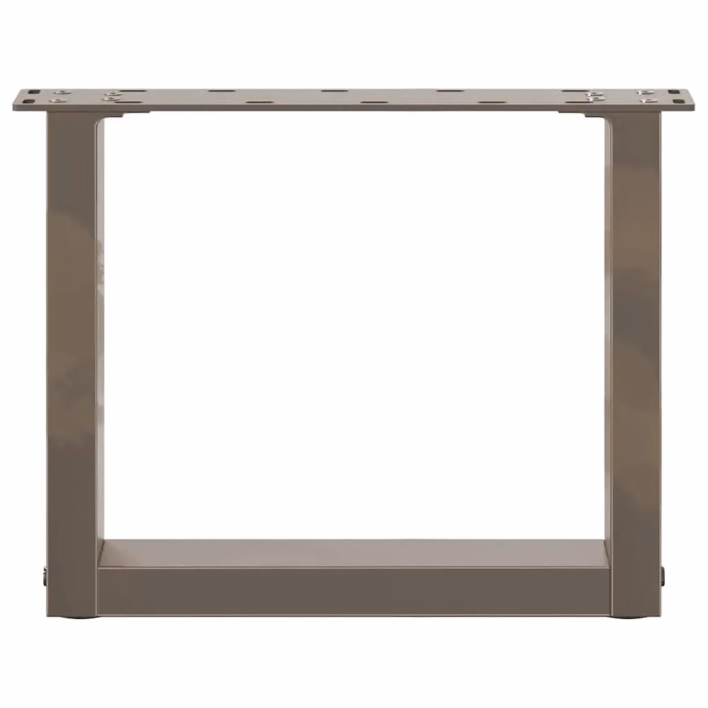 Berkfield Home U-Shaped Coffee Table Legs, 2 Pieces, Brown Steel, H: 40 cm x W: 30.5 cm x D: 30.5 cm – 3