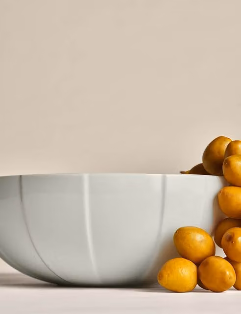 M&S x Kelly Hoppen Textured Ceramic Serving Bowl in Taupe and Beige