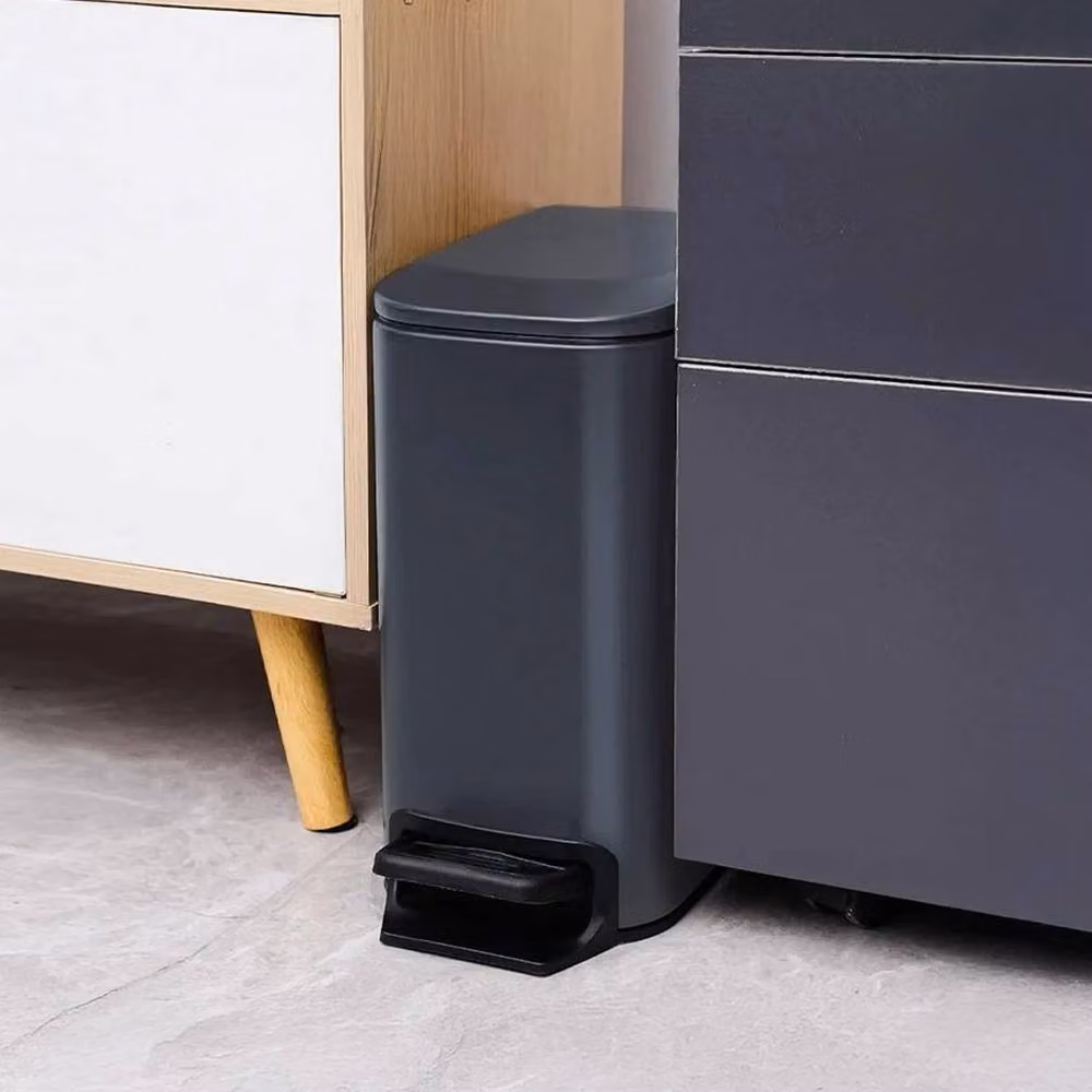 SPETLEK Stainless Steel Pedal Bin, Dark Grey, 6L, Soft Close and Fingerprint Proof – 5