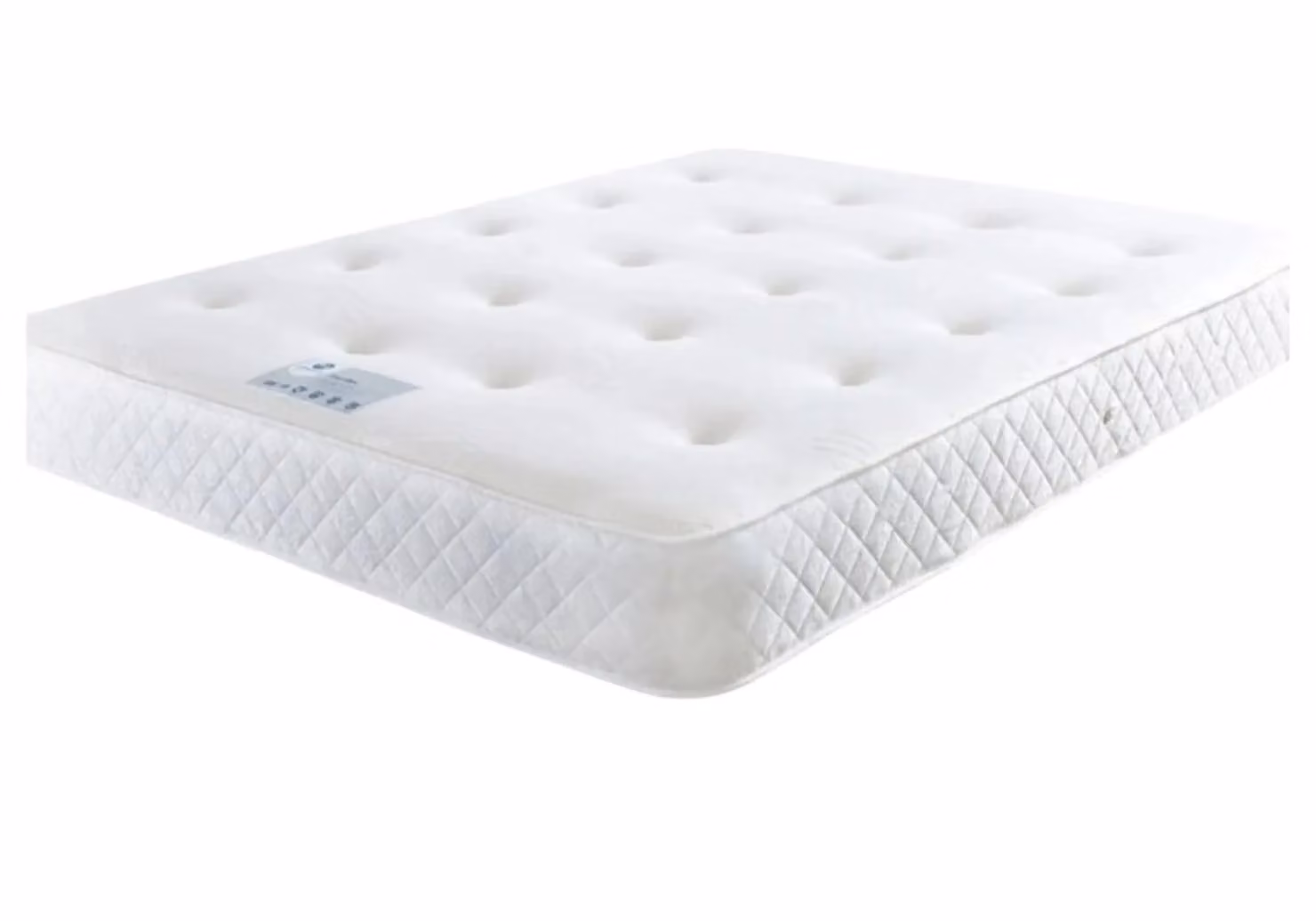 Bed Choices Alaska Small Double Divan Bed with 2 Drawers, Mattress and 54 inch Floor Standing Headboard in Silver, W/D/H: 120 x 200 cm – 2