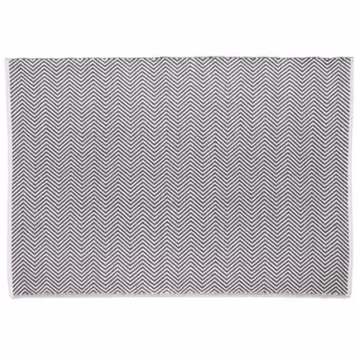 Rugs Direct Hug Rug Woven Herringbone Rectangular Rug in Warm Grey