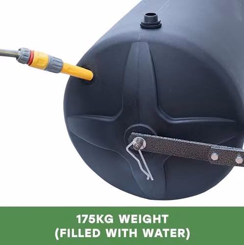 The Handy Large Poly Body Towed Garden Roller in Black with 175L Capacity – 3