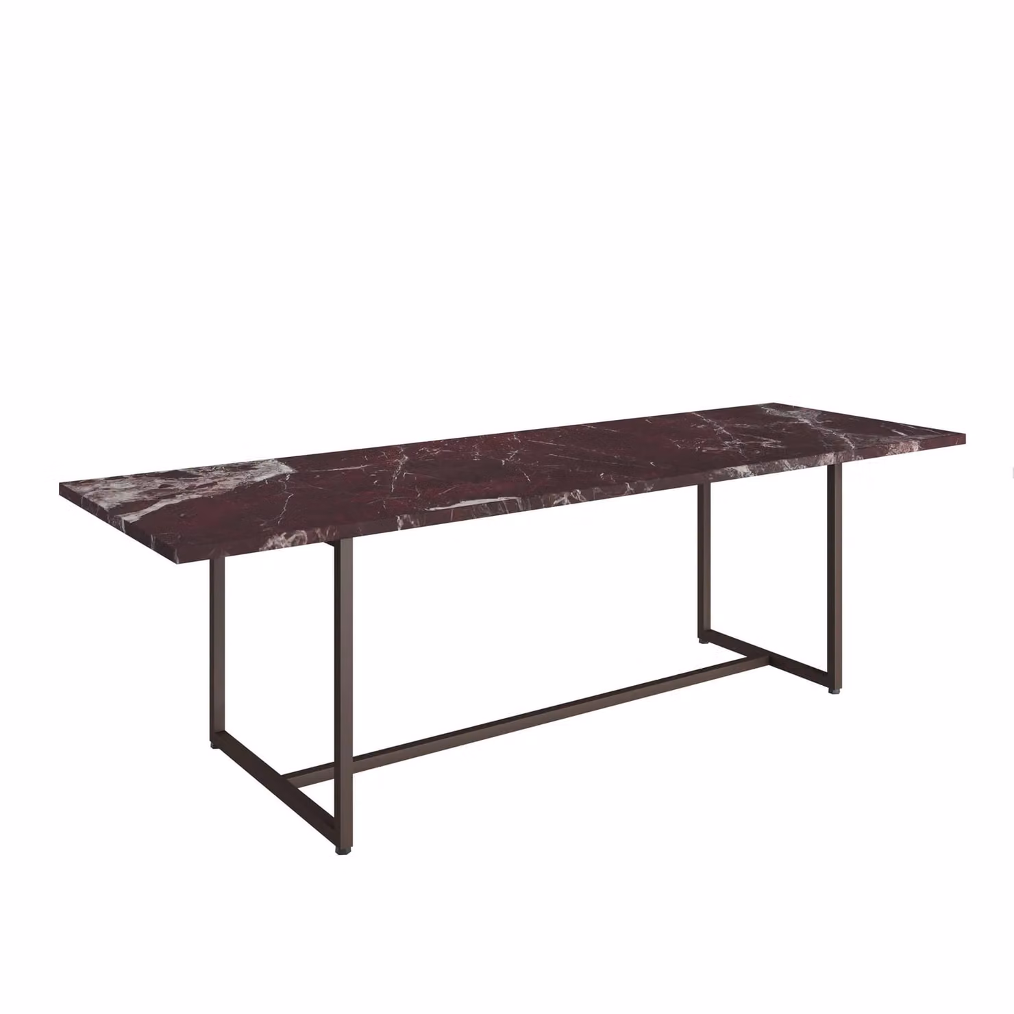 Dome Deco SIMAY Art Deco Marble Coffee Table in Brown