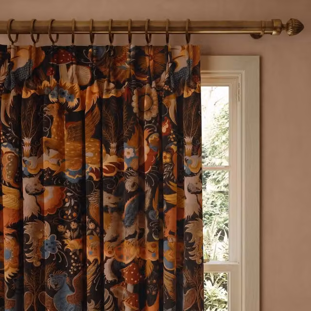 House of Hackney Phantasia Velvet Curtain in Selenite Orange