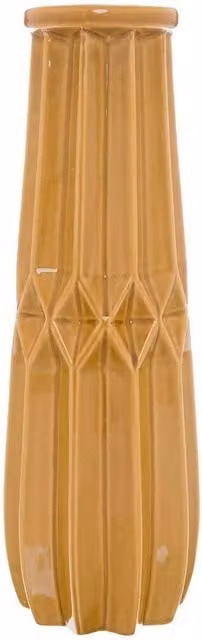 Hill Interiors Seville Collection Ceramic Tall Vase in Yellow, H 41.0 cm x W 13.0 cm x D 13.0 cm