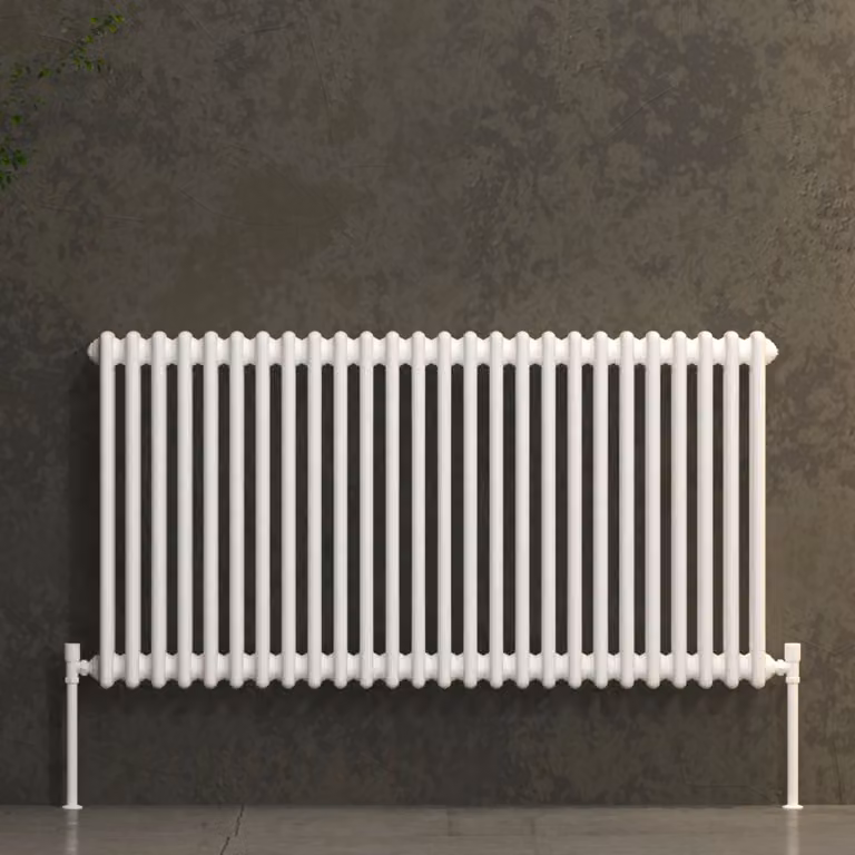 Fluxx White Horizontal Triple Column Wall Mounted Radiator, W: 101.0 cm, H: 60.0 cm