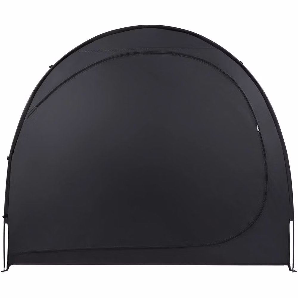 Costway Portable Bicycle Storage Tent with Floor Mat and Zippered Door in Black and Silver, W/D/H: 171 x 123 x 123 cm – 10