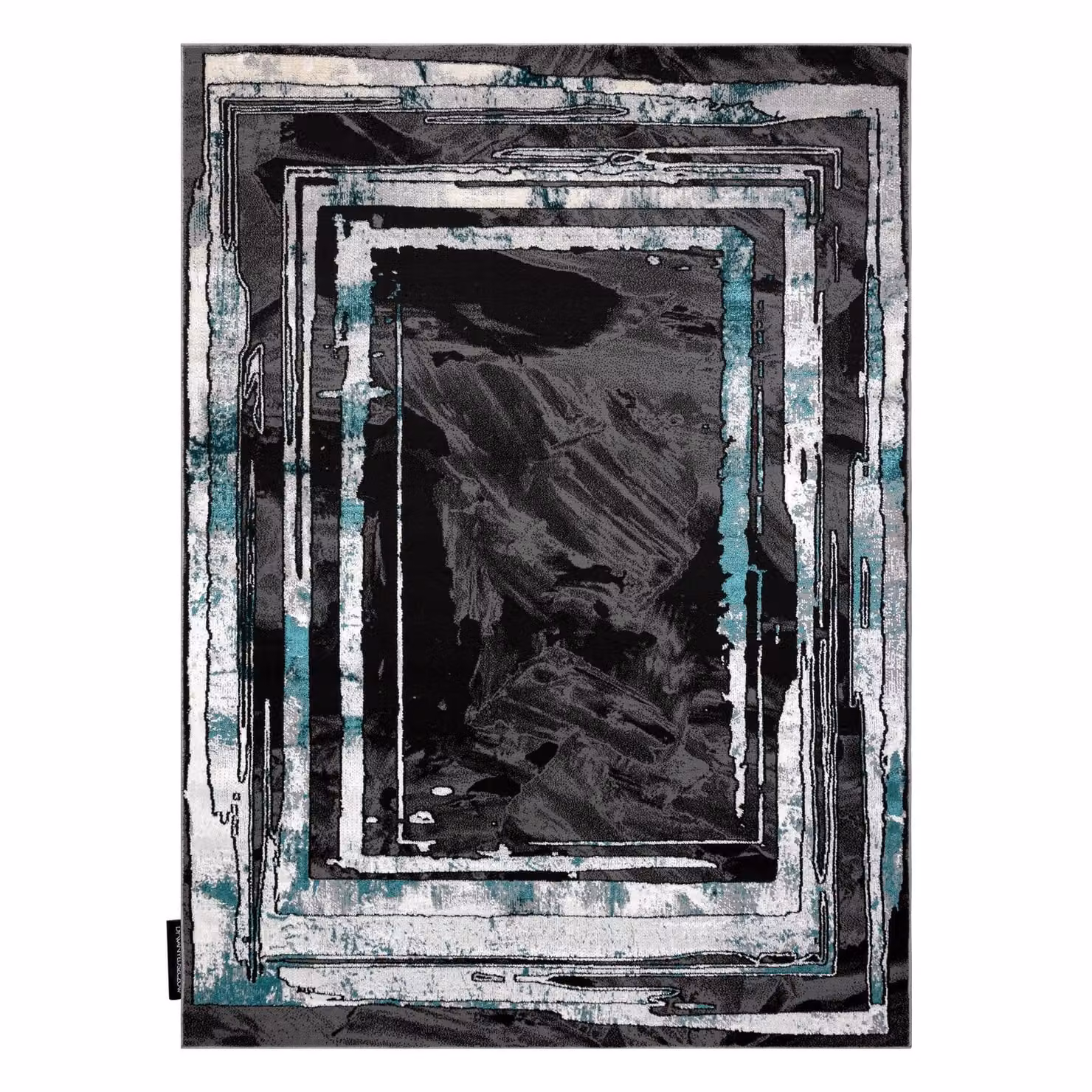 RugsX De Luxe Abstract Grey Polyester Rug, W: 180 cm, D: 270 cm – 3