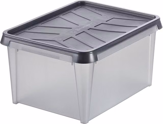 SmartStore Waterproof All Purpose Dry Storage Box, 31-33L, Black, Medium