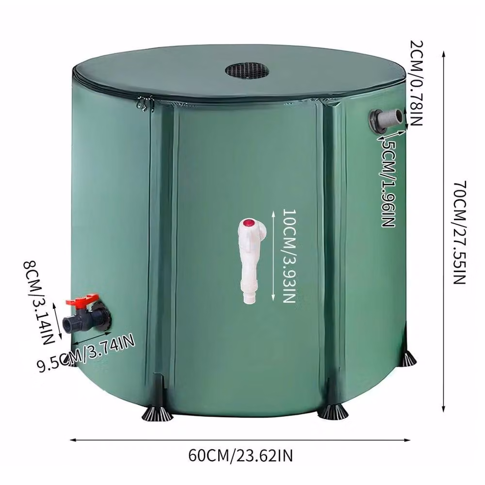FLAVORA 200L Rain Water Collector Water Butt with Tap, Green – 2