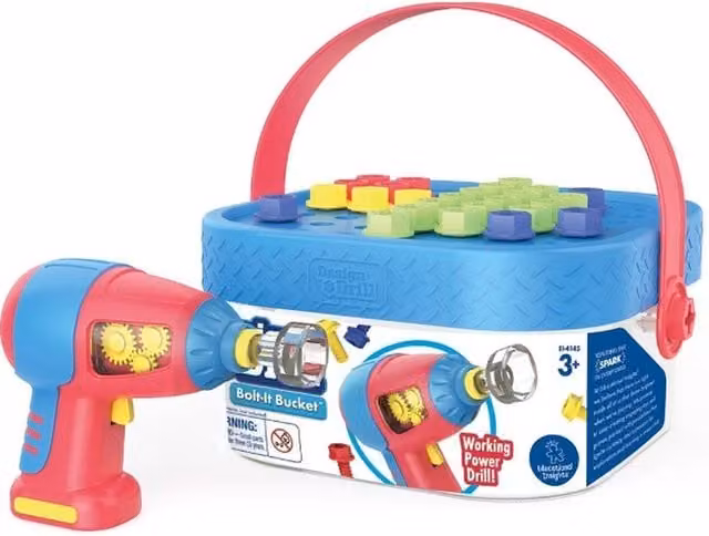 Learning Resources Design and Drill Bolt It Bucket Multicolour Plastic Motor Skills Activity Toy