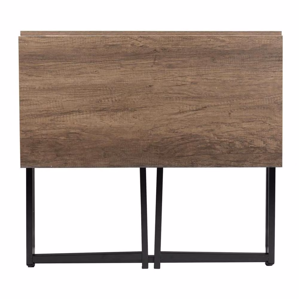 EONLION Brown Foldable Wooden Computer Desk and Laptop Office Table – 4