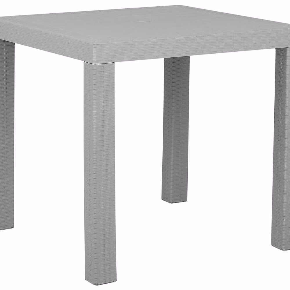 Wyld and Coco Minimalist 4 Seater Garden Dining Table in Matt Grey, W/D/H: 80 x 80 x 76 cm – 2