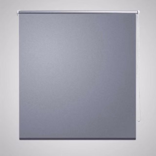 Berkfield Home Thermal Insulating Blackout Roller Blind, Grey, W: 40 cm, H: 100 cm