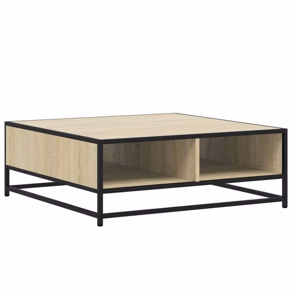 Berkfield Home Sonoma Oak Coffee Table in Light Tan, W/D/H: 80 x 80 x 30 cm – 2