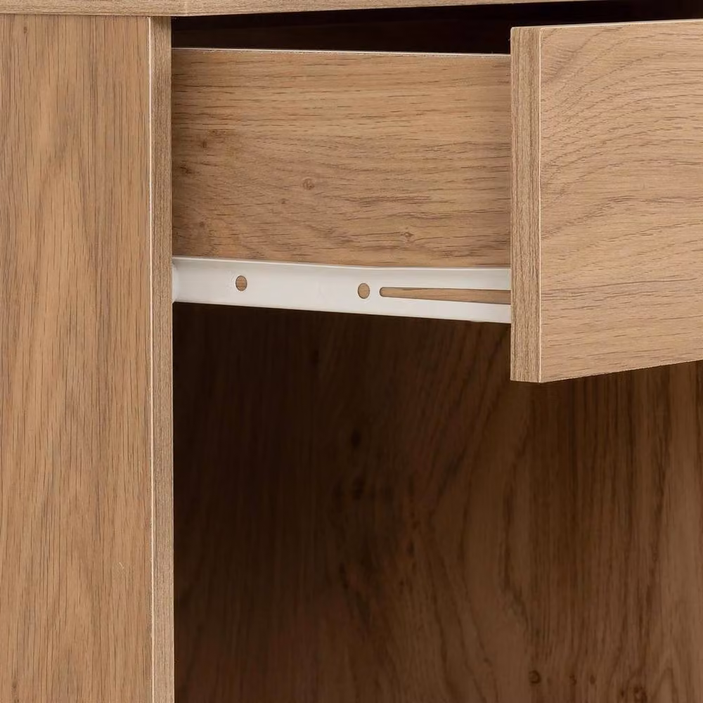 FORGEVIO Oak 1 Drawer Bedside Chest in Beige – 2