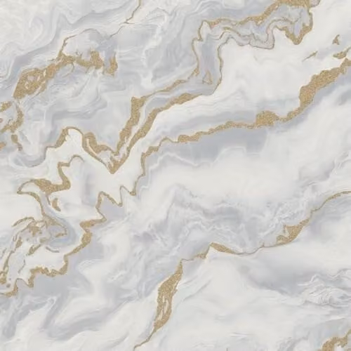 Erismann White, Silver and Gold Abstract Marble Vinyl Wallpaper for Living Rooms and Bedrooms