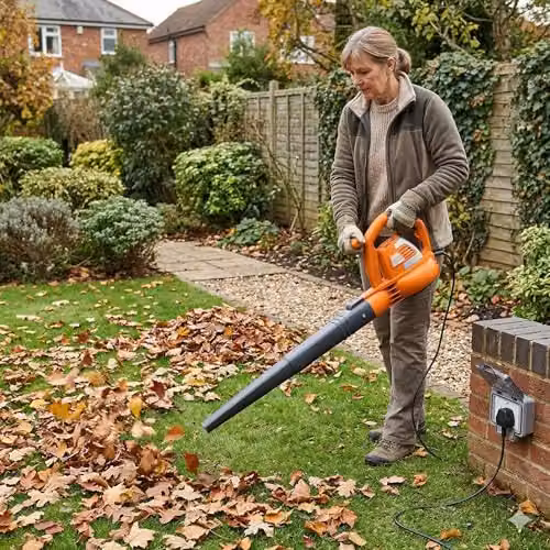 Lazy Tools Electric Leaf Blower 1800W, 2.5kg Lightweight, Orange – 2