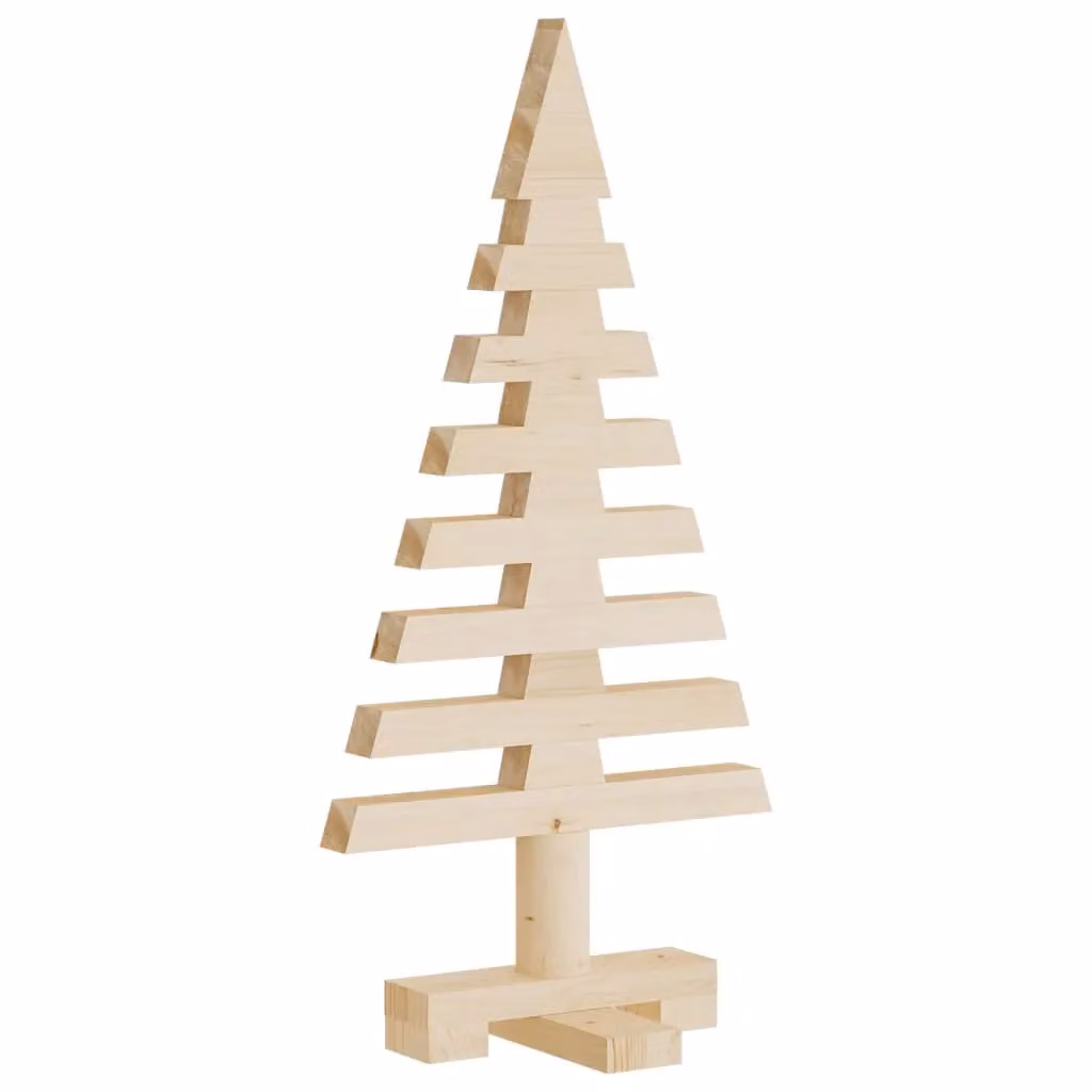 Berkfield Home Rustic Brown Solid Wood Pine Christmas Tree, Height: 60 cm – 2