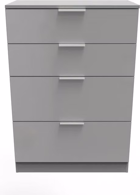 2 U Poole 4 Drawer Deep Chest in Dark Grey Matt Finish