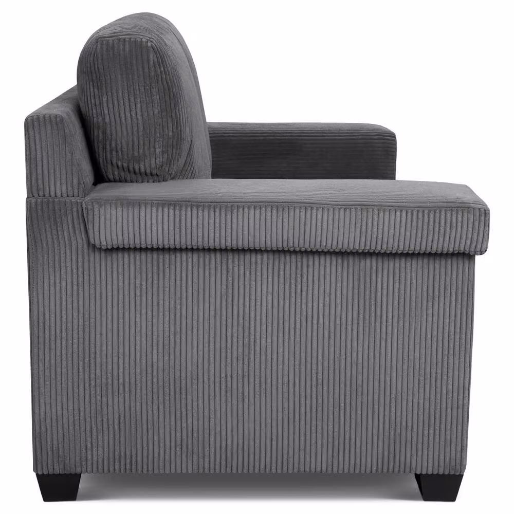 Bravich LTD Enzo Jumbo Corduroy Sofa in Grey with Adjustable Headrests and Removable Covers – 6