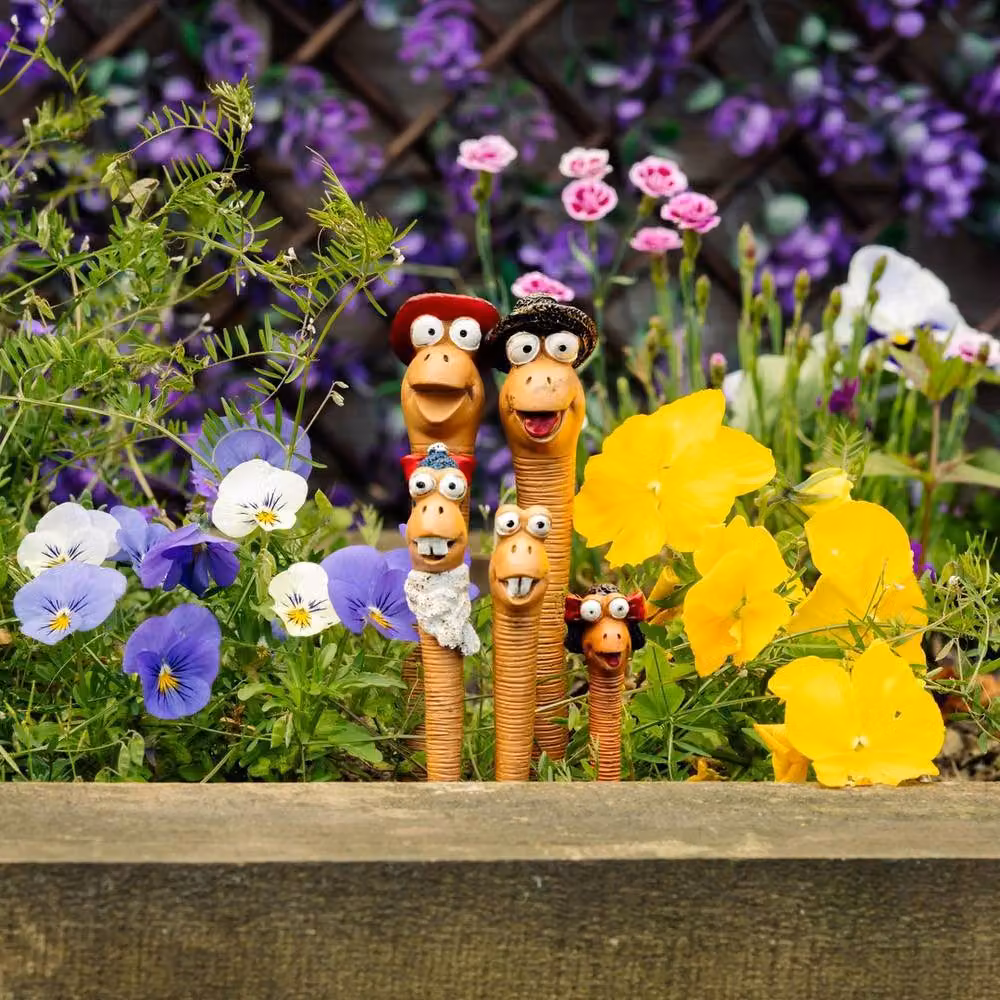 Marco Paul 5-Piece Multicolour Garden Worm Ornaments – 4