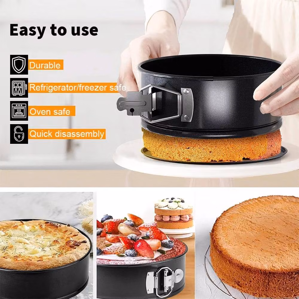 SPETLEK 6-Piece Round Non-Stick Springform Cake Tins in Grey – 5