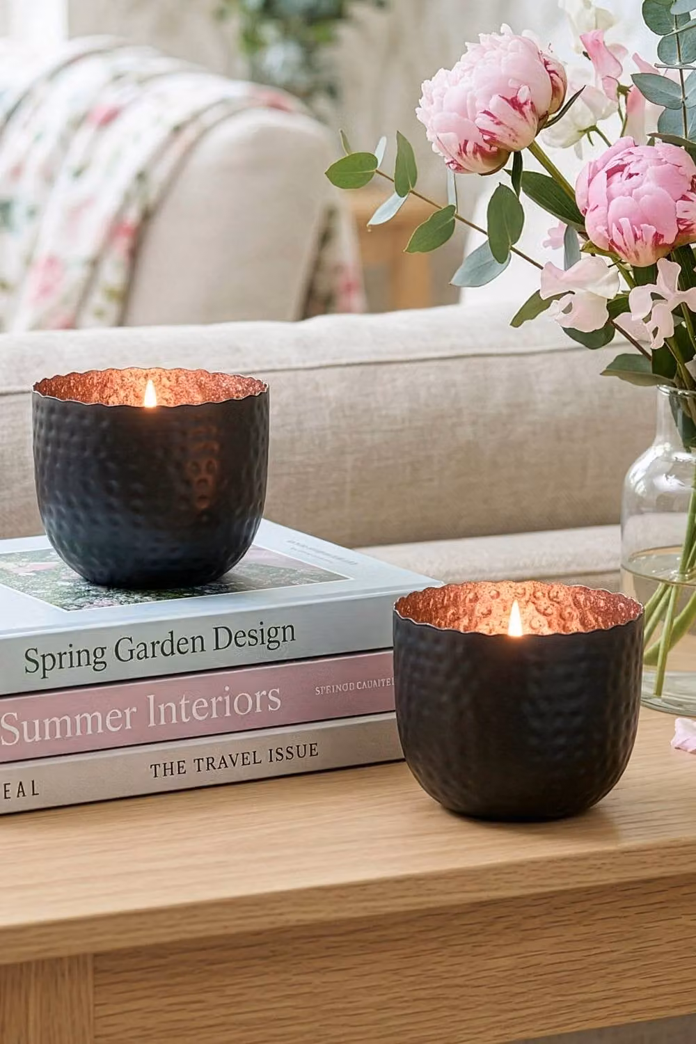 Dibor Traditional Large Round Metal Tealight Holder in Copper and Black – 2