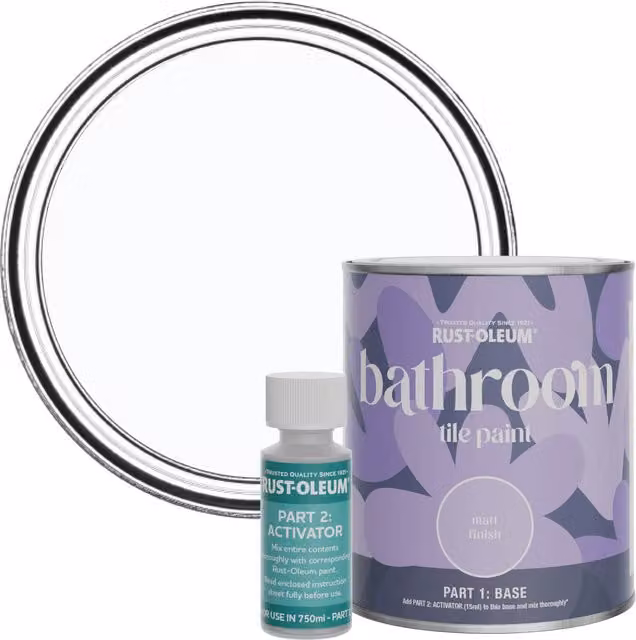 Rust-Oleum Bathroom Tile Paint in Matt Finish, Icecap, 0.75 l