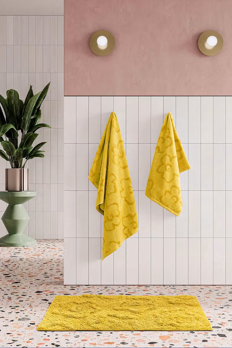 Ted Baker Gold Floral Cotton Bath Sheet