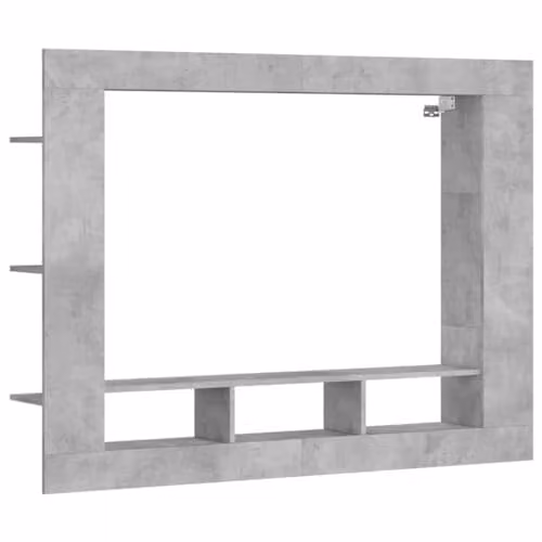 vidaXL Modern Wall Mounted TV Cabinet in Grey Engineered Wood W/D/H: 152 x 22 x 113 cm – 1