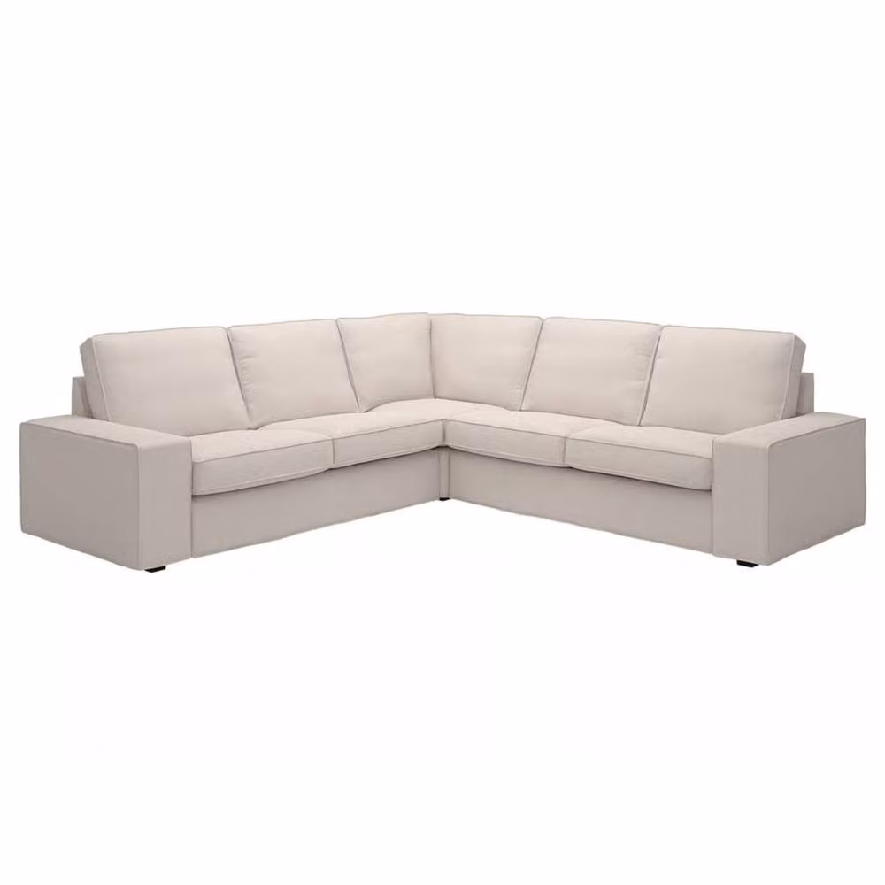Snug Furniture Birmingham Ltd Alaska Large Left-Facing Corner Sofa in Cream Beige Fabric – 2