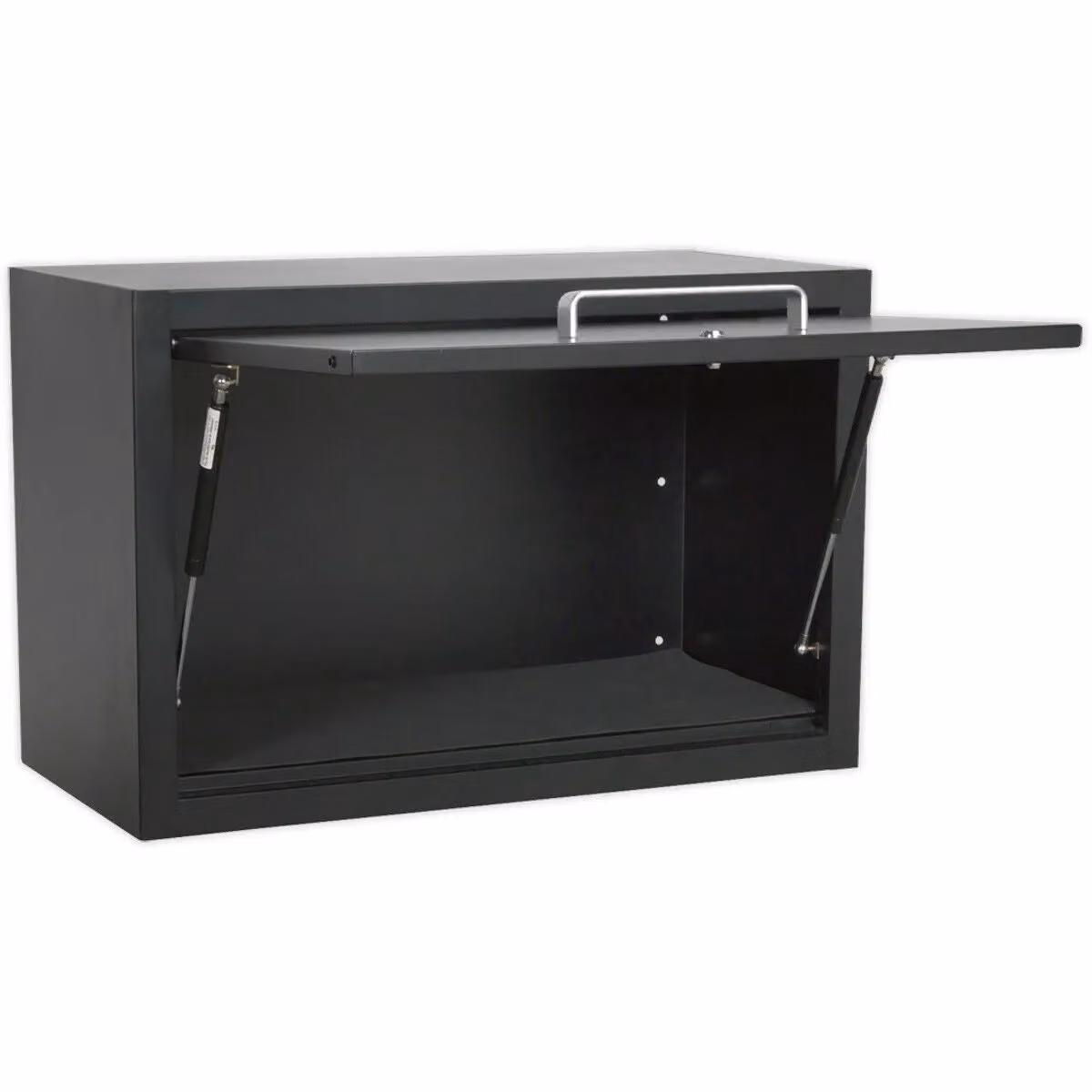 Loops Heavy Duty Modular Wall Cabinet with Lock and Lift-Up Door, Grey/Black/Multicolour, W/D/H: 77.5 x 38.0 x 27.02 cm – 3