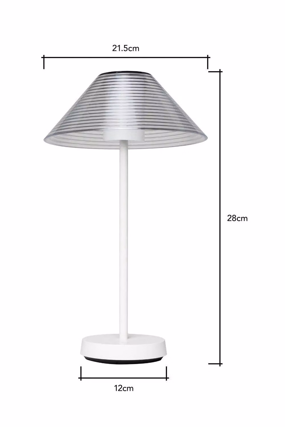 BHS Lighting Lynx Rechargeable LED Outdoor Table Lamp in White – 3