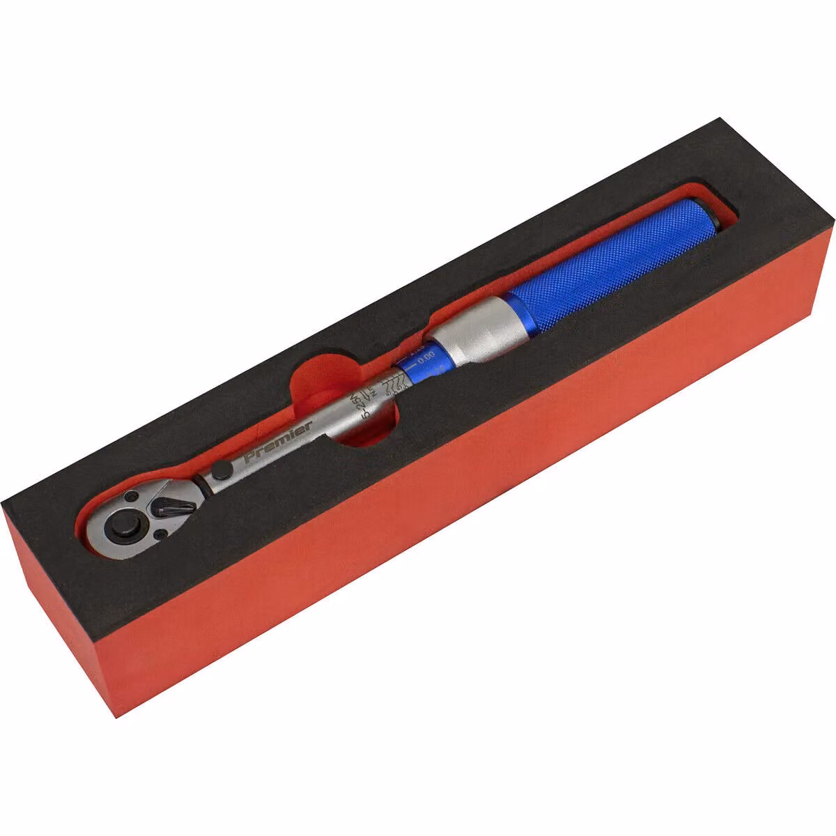 Loops Micrometer Style Torque Wrench with 3/8 inch Square Drive, Calibrated, 5 to 25 Nm Range, Blue and Multicolour – 4