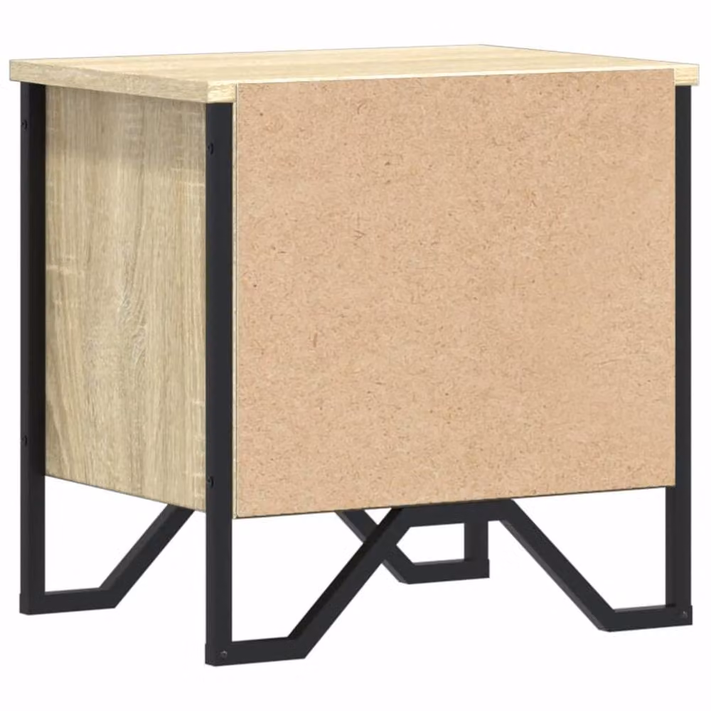Berkfield Home Set of 2 Sonoma Oak Bedside Cabinets in Light Tan, W/D/H: 40 x 30 x 40 cm – 5