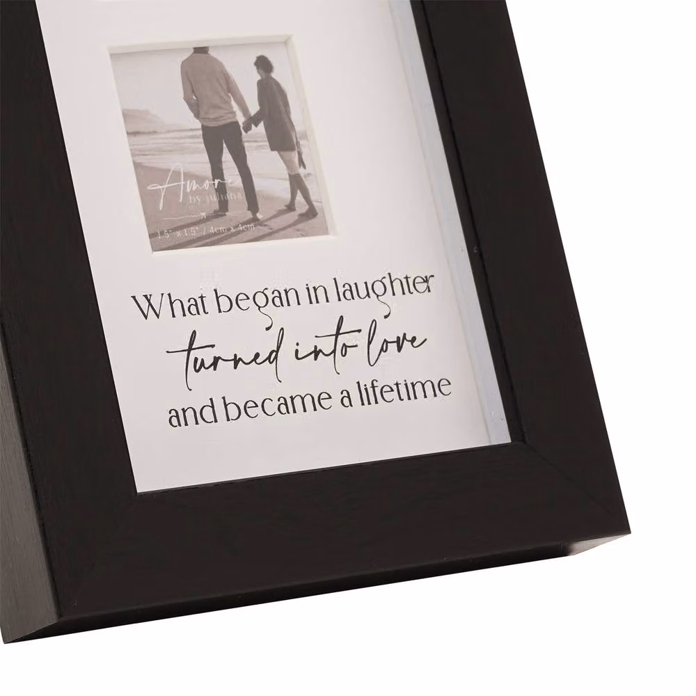 Juliana Amore Black Narrow Triple Wood Picture Frame for Wedding or Anniversary Gifts – 3