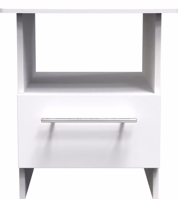 2 U Carlton Ready Assembled Bottom Drawer Lamp Table in White