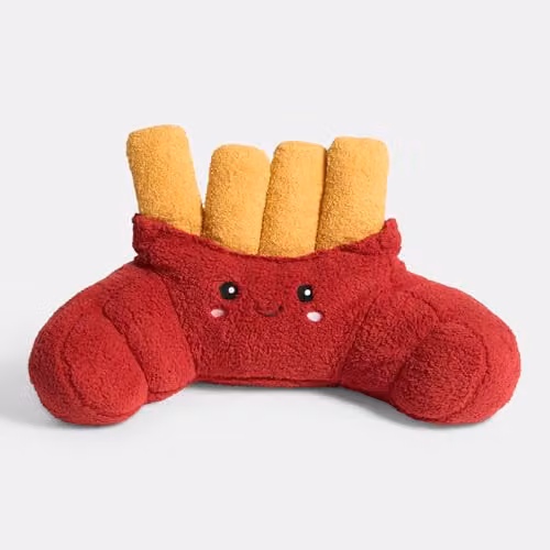 OHS French Fries Cuddle Cushion in Red, Soft Teddy Fleece Reading Pillow for Adults, W/D/H: 80 x 43 x 40 cm – 2