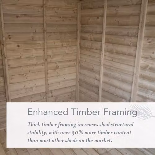 Forest Garden Brown Pent Wooden Shed with Pressure Treated Shiplap – 2