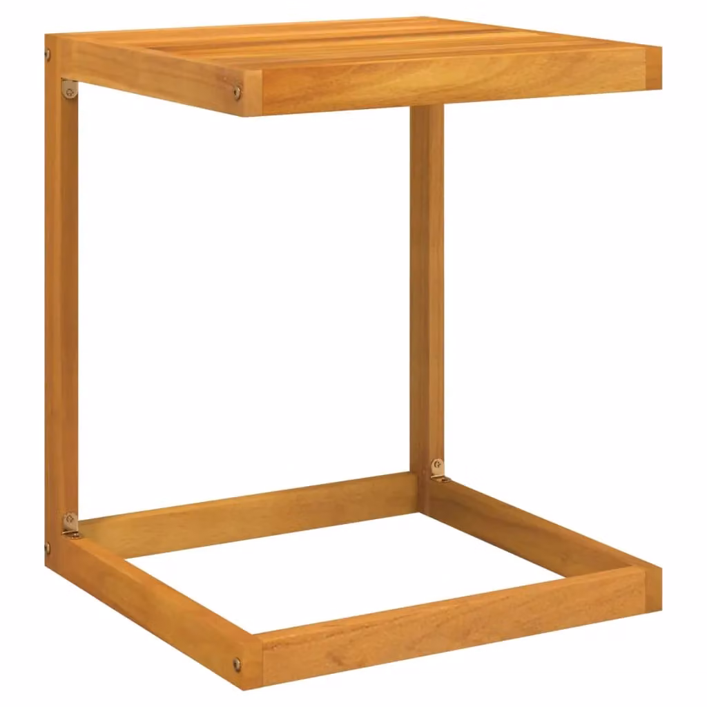 Berkfield Home C Table in Brown Solid Acacia Wood, W/D/H: 42 x 40 x 50 cm – 2