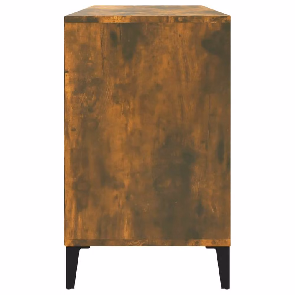 Berkfield Home Smoked Oak Shoe Cabinet in Brown, W/D/H: 102 x 36 x 60 cm – 4
