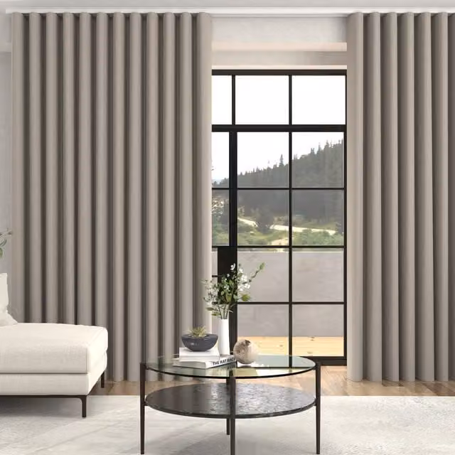 Terrys Arla Soft Texture Made To Measure Blackout Eyelet Curtains in Silver Grey