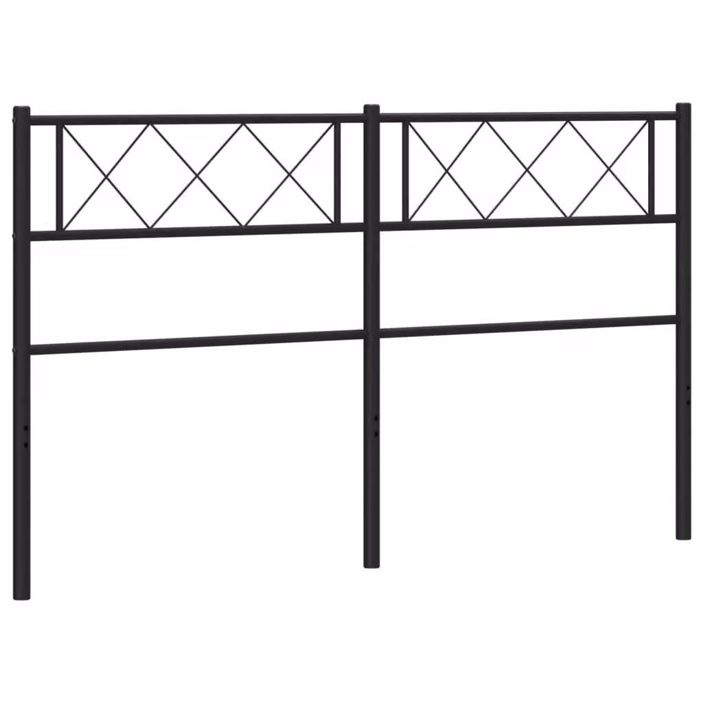 Berkfield Home Classic Metal Headboard in Black, Width: 150 cm – 2